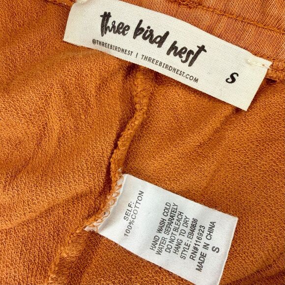 Three Bird Nest So Comfy Wide Leg Pants Faded Orange Size S Small EUC!! - Picture 4 of 4